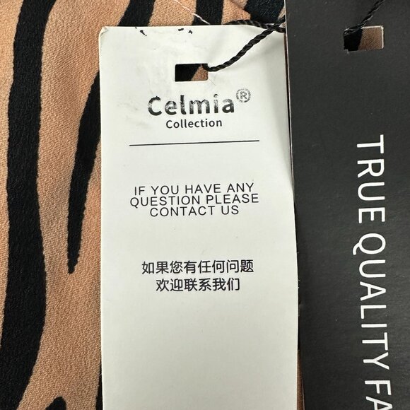 Celmia Collection Womens Zebra Print Maxi Dress Size 5XL Plus Size - Picture 5 of 9